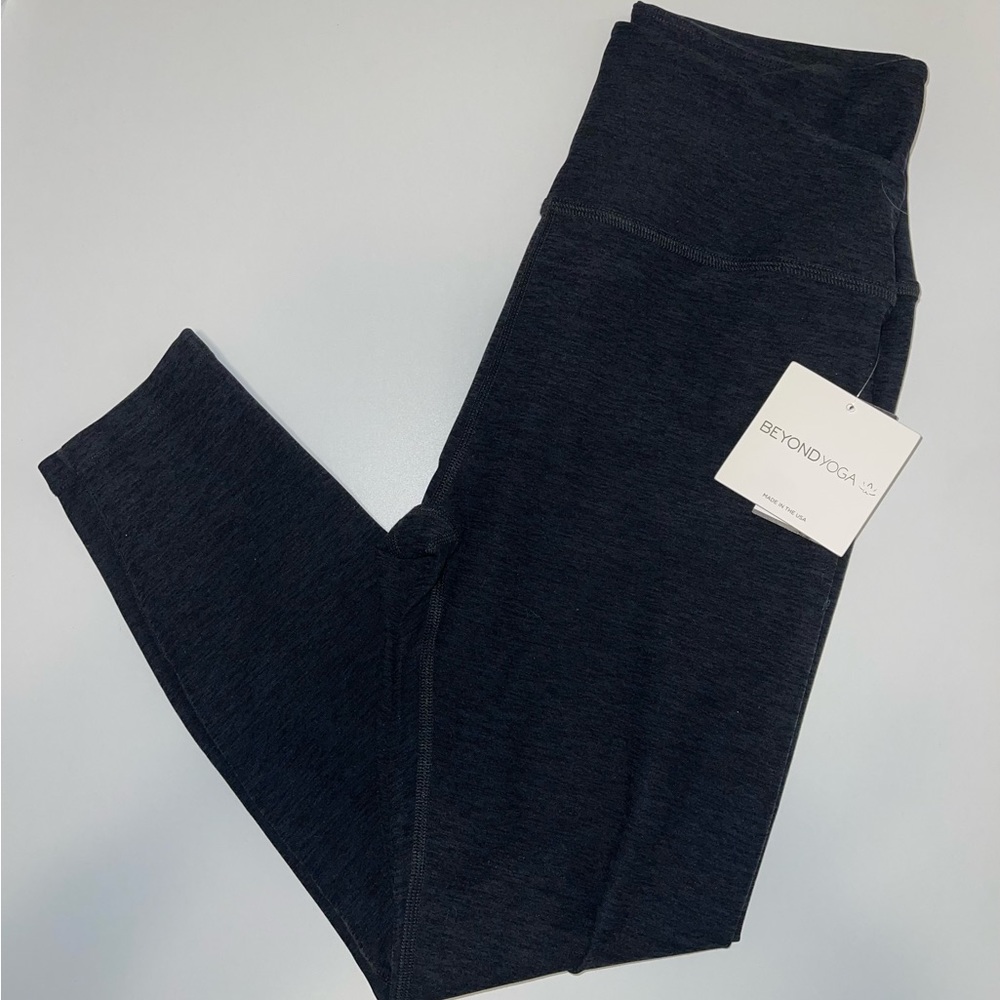 Beyond Yoga Spacedye Leggings with the cross waistband